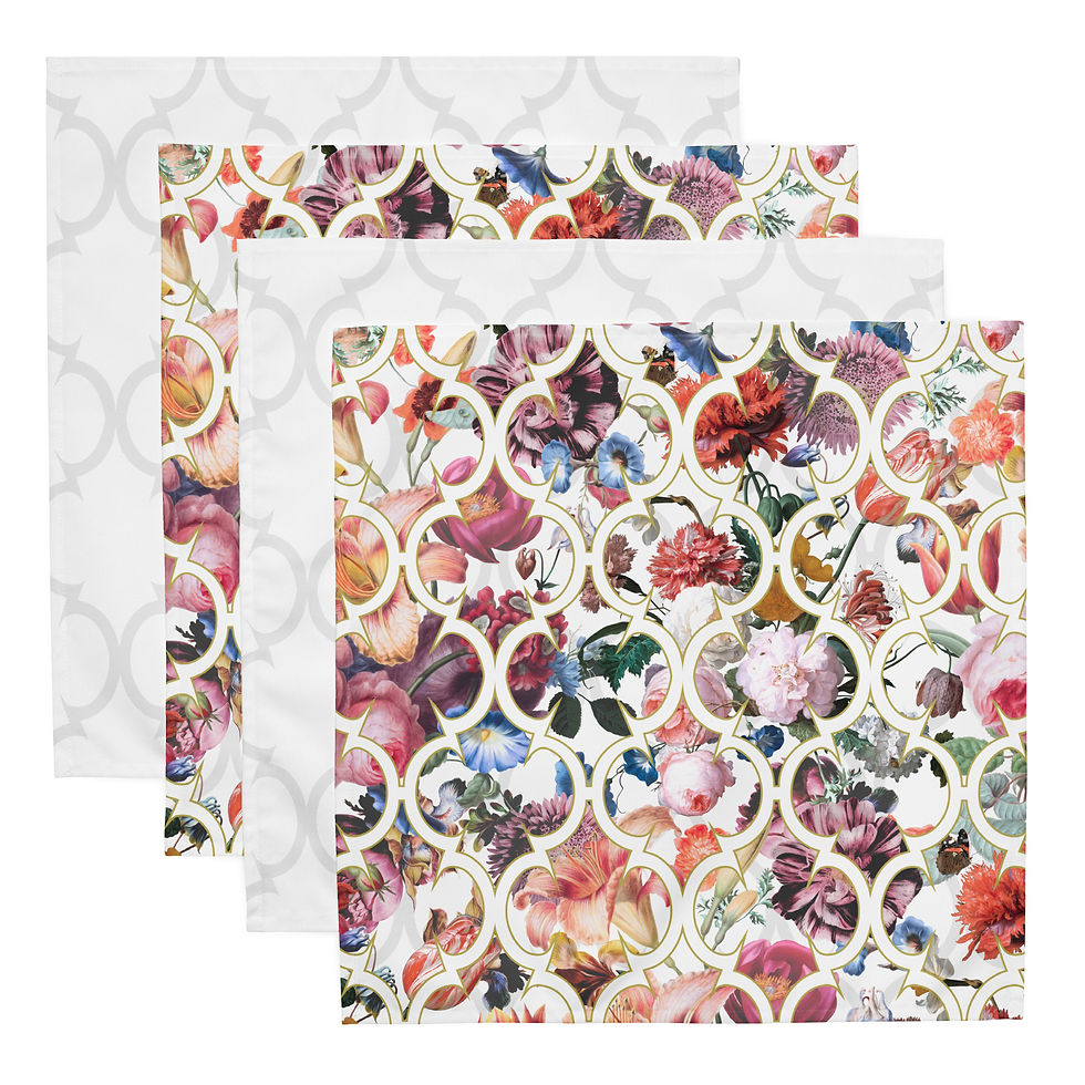 Thumbnail: Bloomsbury (White) Cloth napkin set