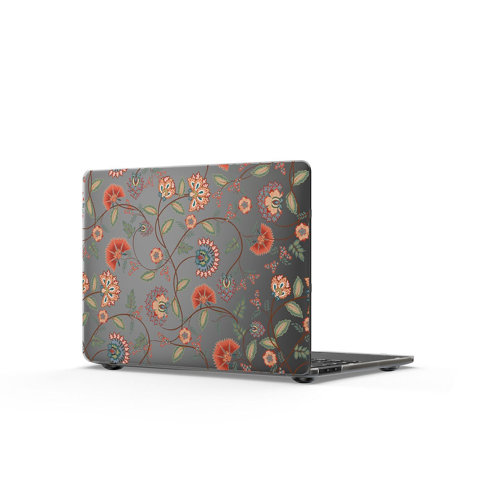 Thumbnail:  Kalamkari Matte MacBook Case — Botanical Laptop Cover