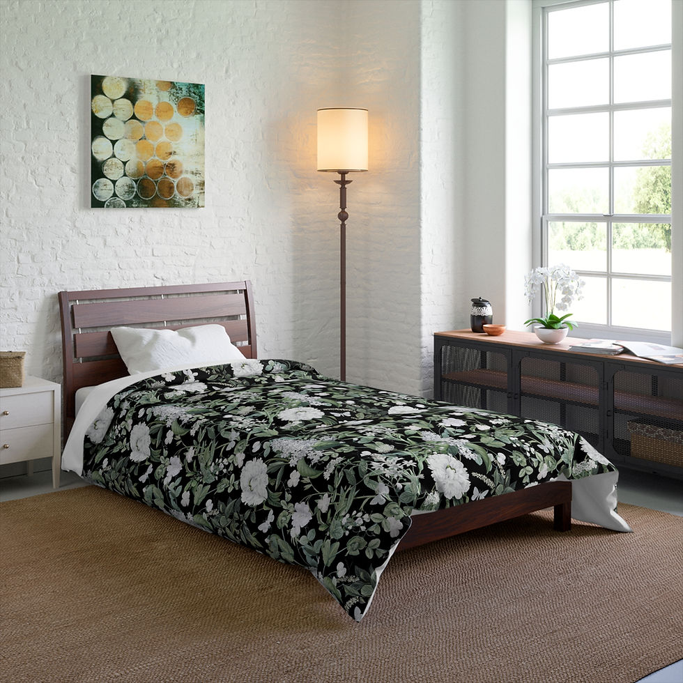 Thumbnail: Lush  Green (Black)  Comforter