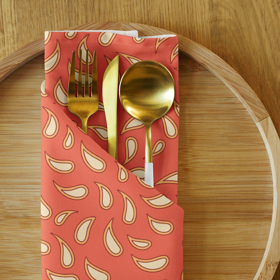 Thumbnail: Kalamkari Cloth napkin set