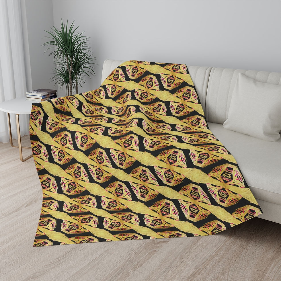 Thumbnail: Design 19B Exotic  Blue  Sherpa Blanket
