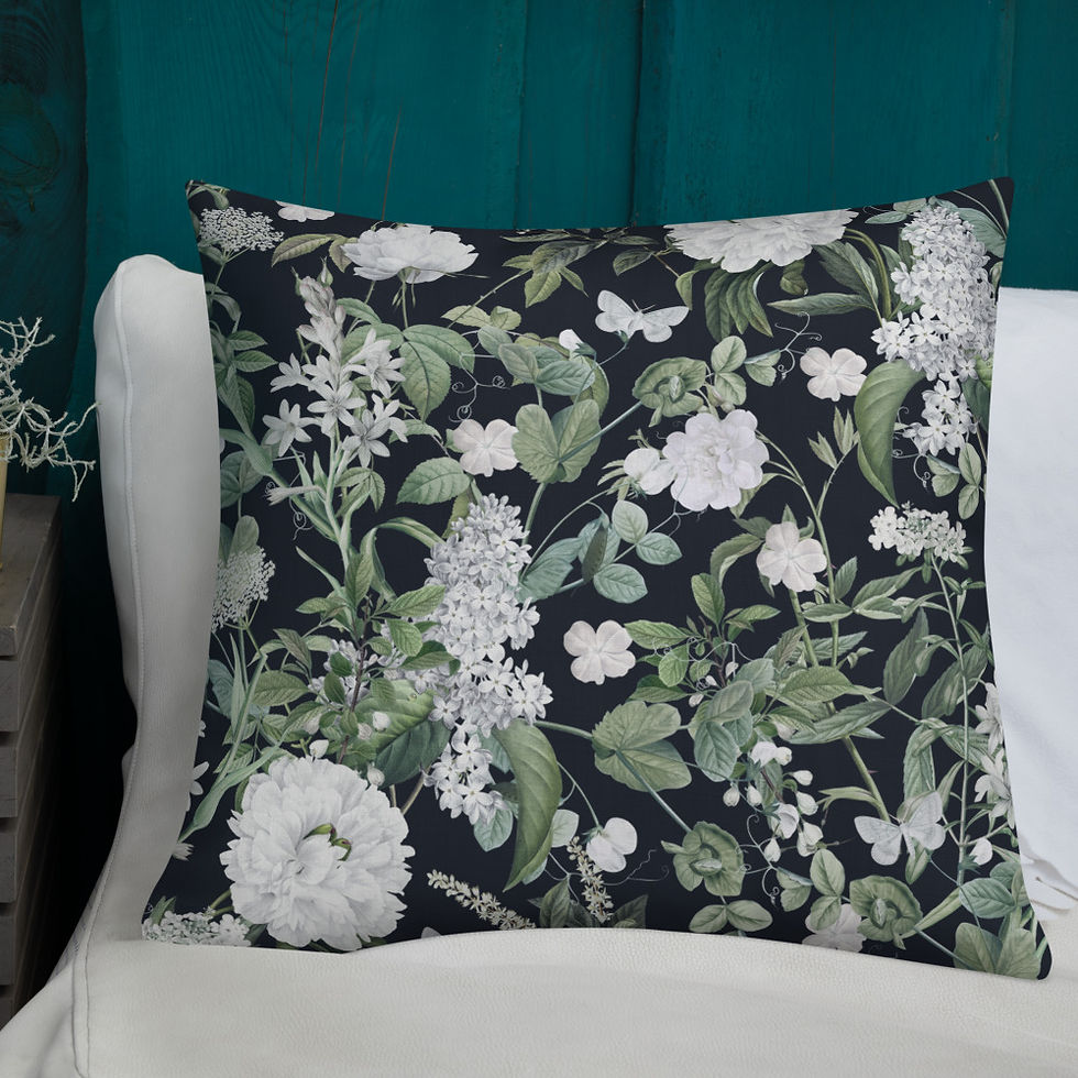 Thumbnail: Lush Green (midnight) Premium Pillow
