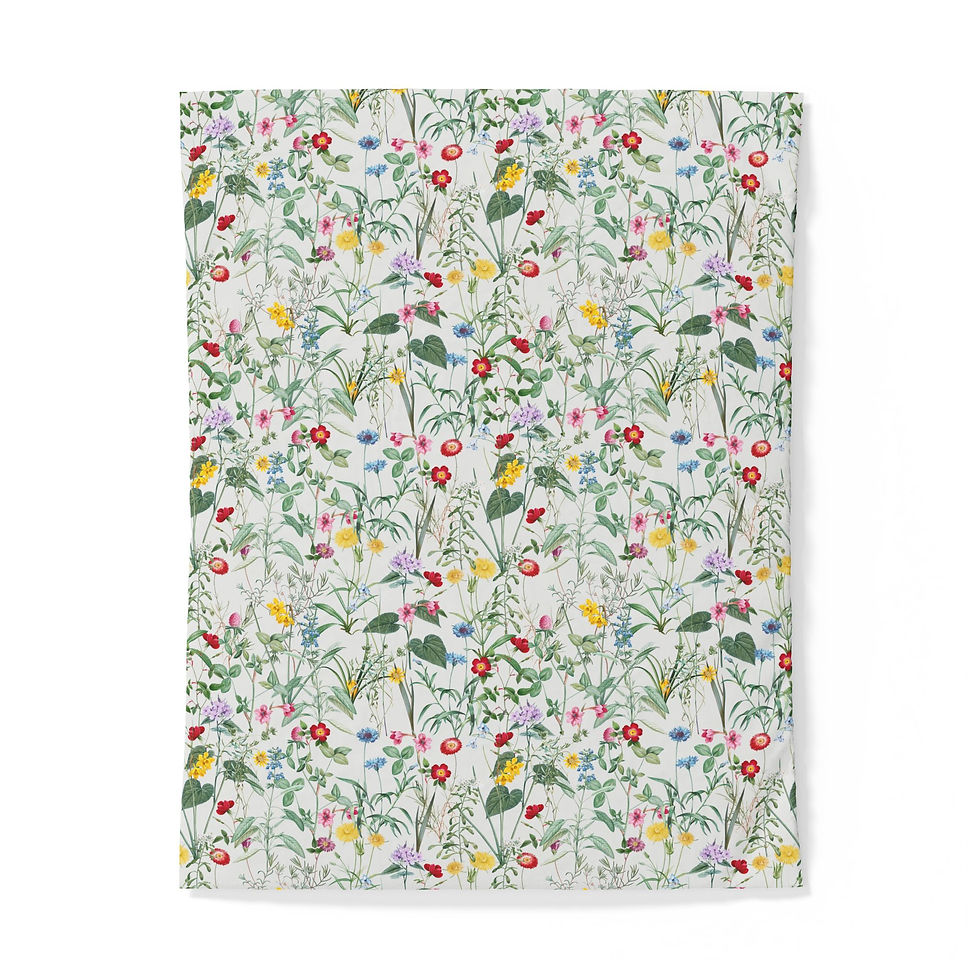 Thumbnail: Primavera Cotton Duvet Cover — Wildflower Garden Pattern