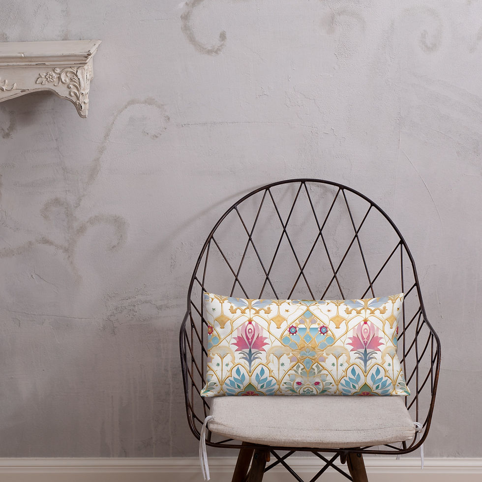 Thumbnail: Pastel and Gold Premium Pillow