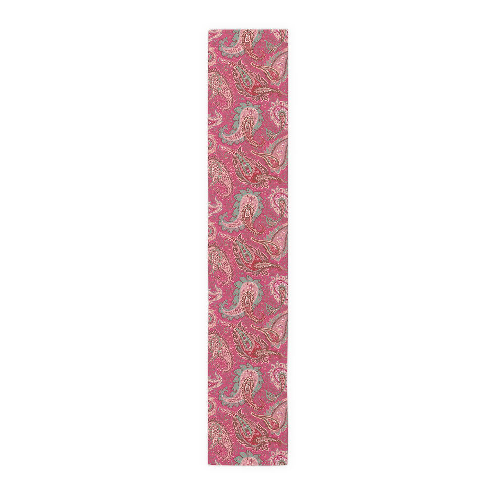 Thumbnail: Paisley Print Cotton or Poly Table Runner for Home Decor