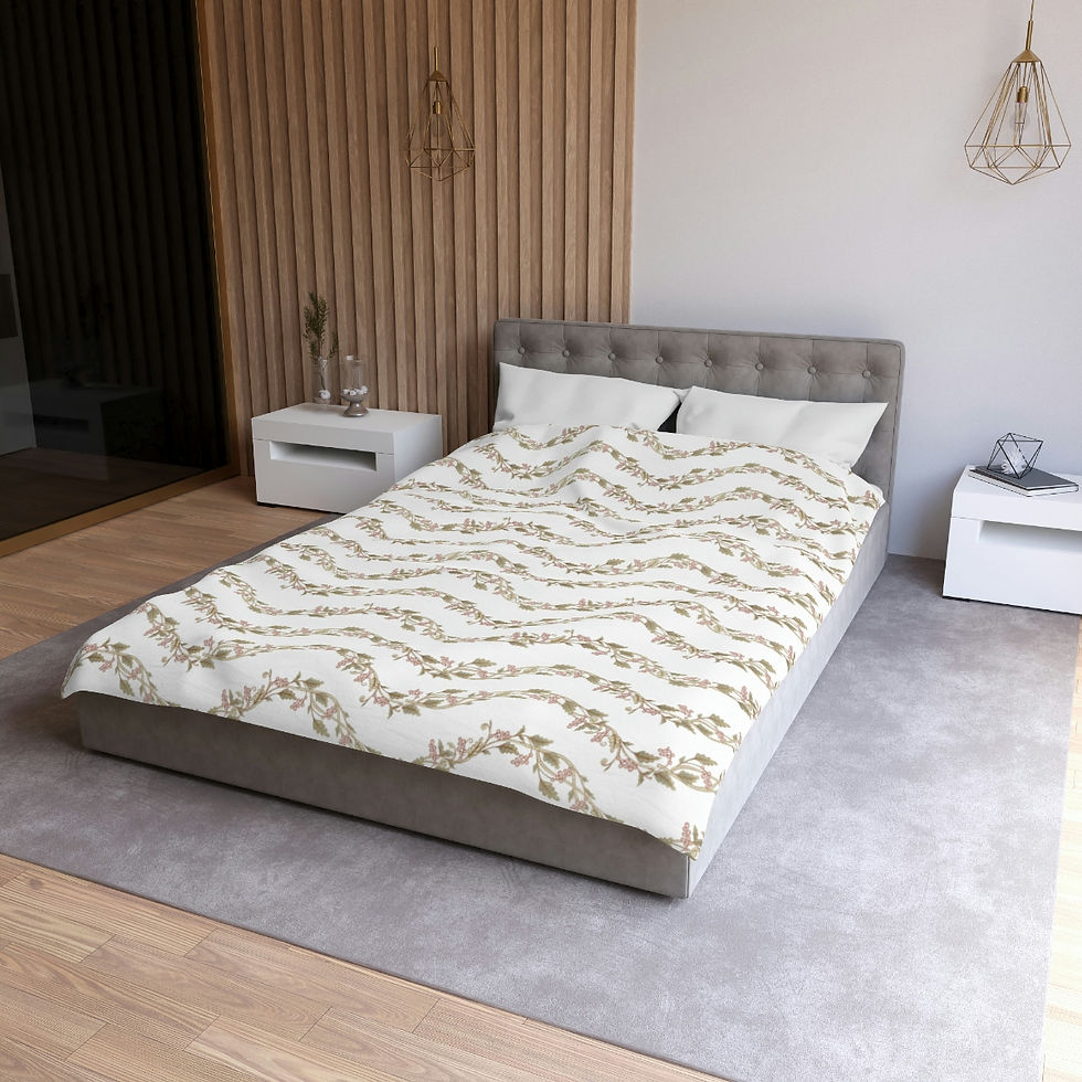 Thumbnail: Budapest Damask b Microfiber Duvet Cover
