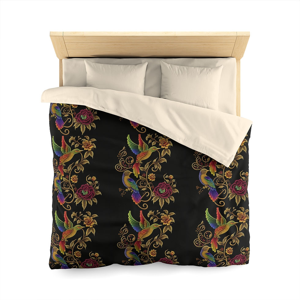 Thumbnail: Rainbow Birds Microfiber Duvet Cover