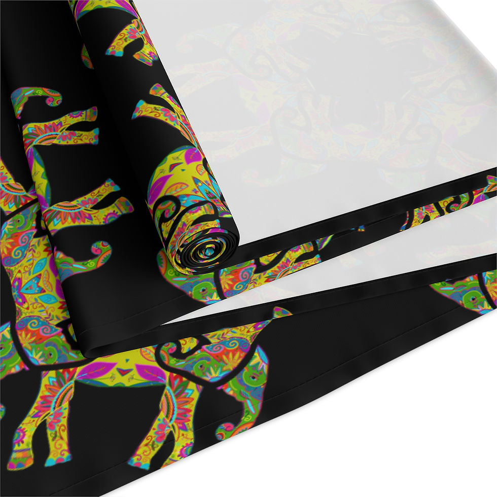 Thumbnail: Decorative Table Runner with Colorful Elephants Design 