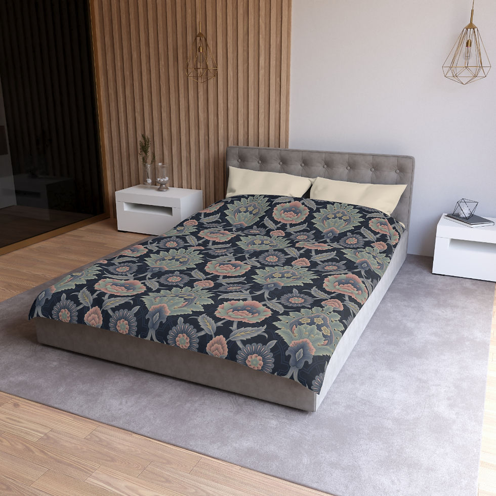 Thumbnail: Mughas (Midnight)l Duvet Cover