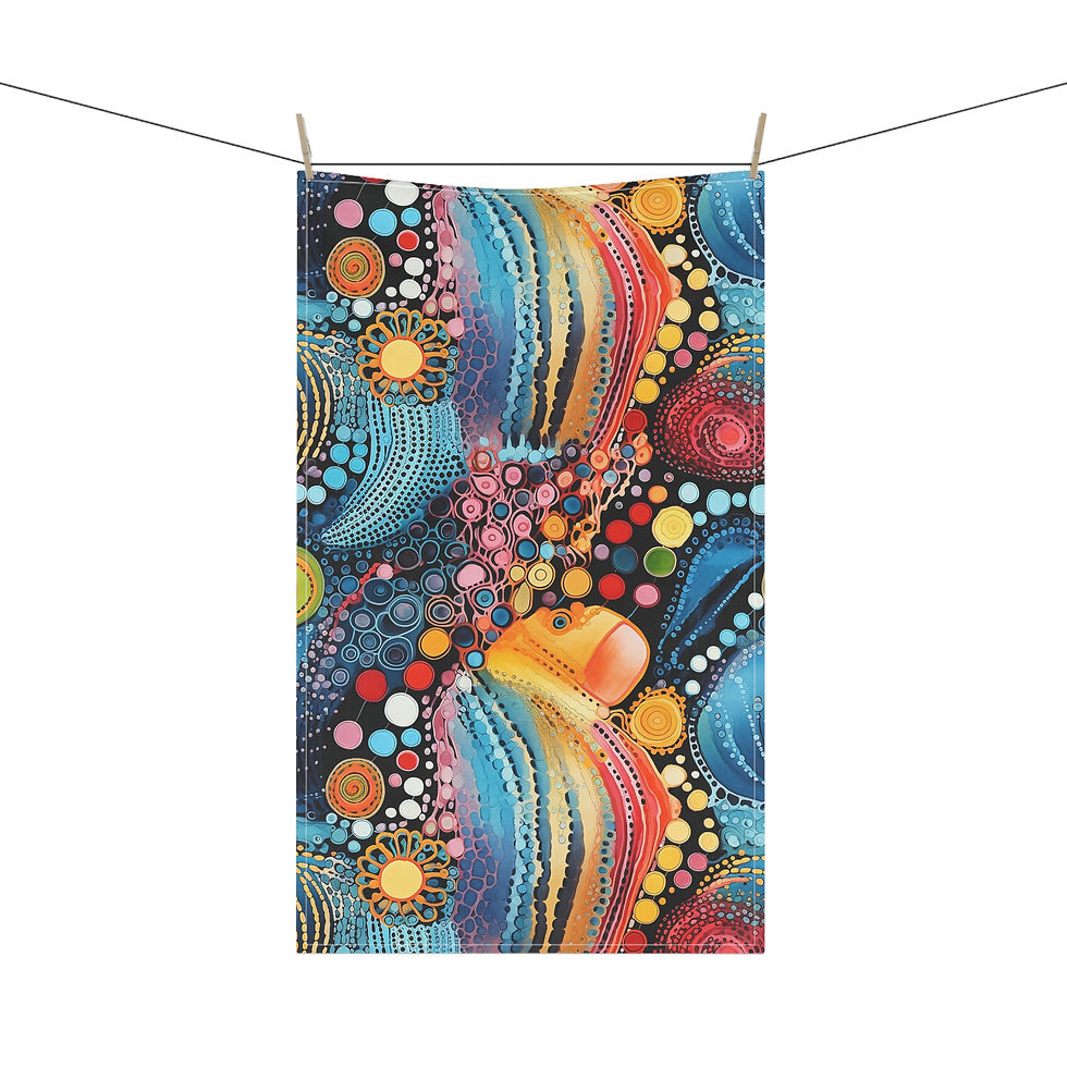Thumbnail: Whimsical Colors Artistic Tea Towels
