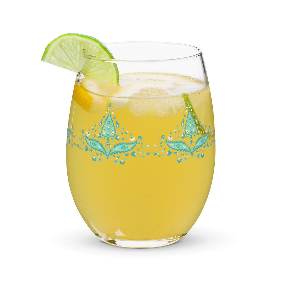 Thumbnail: Indian decorative Stemless wine glass