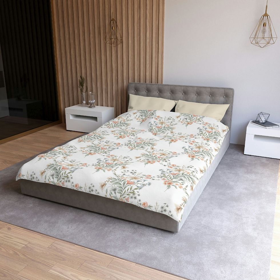 Thumbnail: Delicate Floral 5 Microfiber Duvet Cover