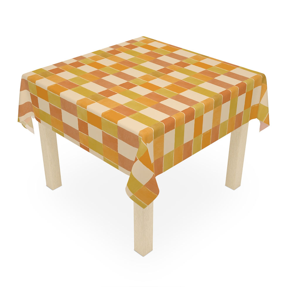 Thumbnail: Autumn Checkered Tablecloth, Cozy Dining Decor