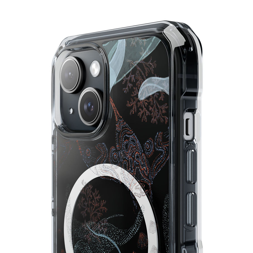 Thumbnail: Clear Magnetic Phone Case — Ethereal Jellyfish Design, MagSafe Compatible