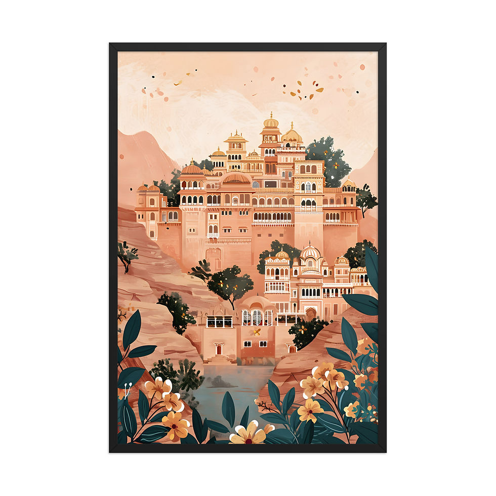Thumbnail: India Scenes 12 Framed Poster