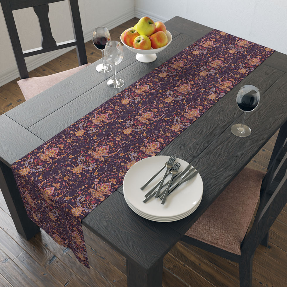 Thumbnail: Tealee Elegant Floral Table Runner for Dining