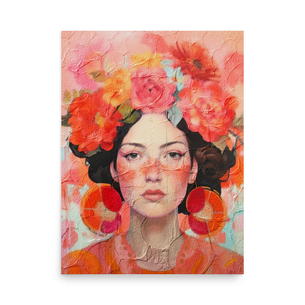 Thumbnail: Orange Flower Girl Poster