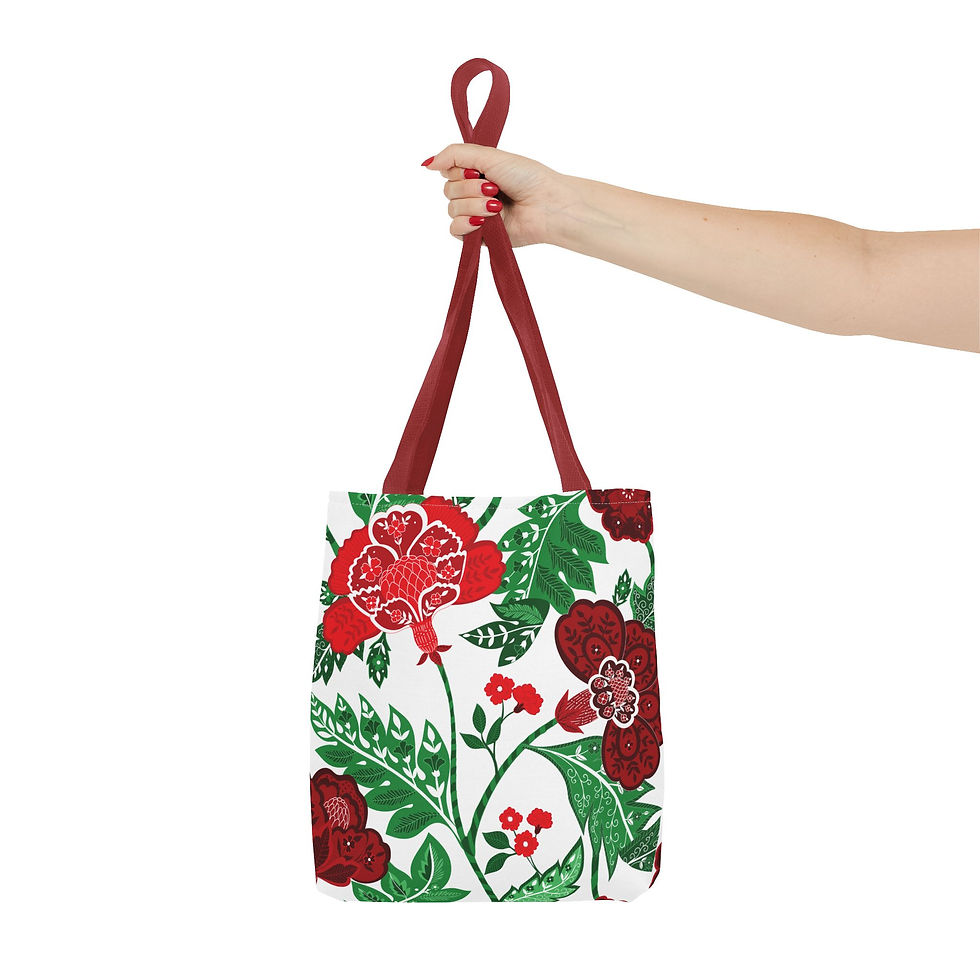 Thumbnail: Holiday Colors Floral Tote Bag 