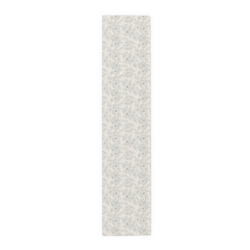 Thumbnail: Vintage Floral Stetch Elegant Floral Table Runner