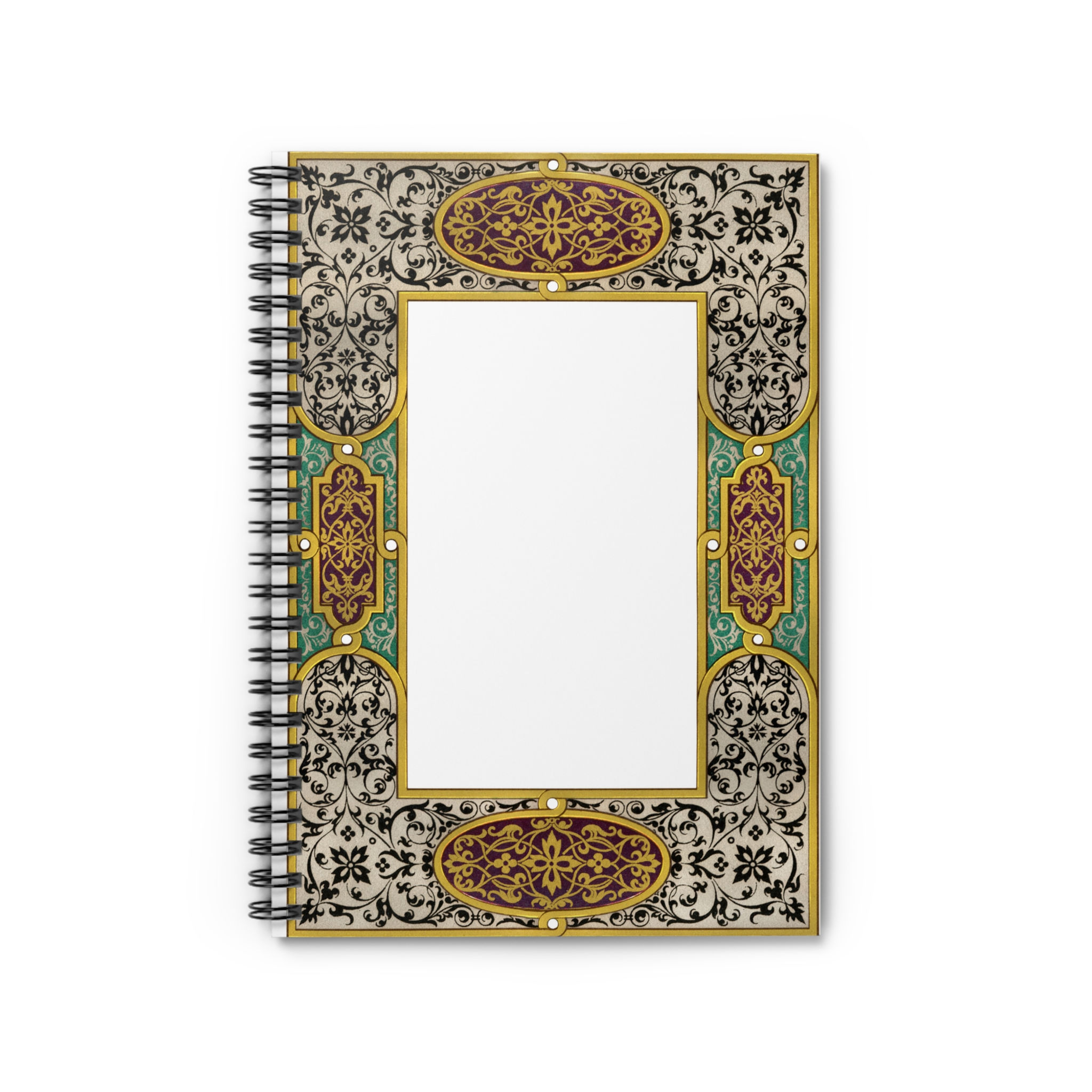 Ornate Vintage Frame Spiral Notebook — Ruled Journal