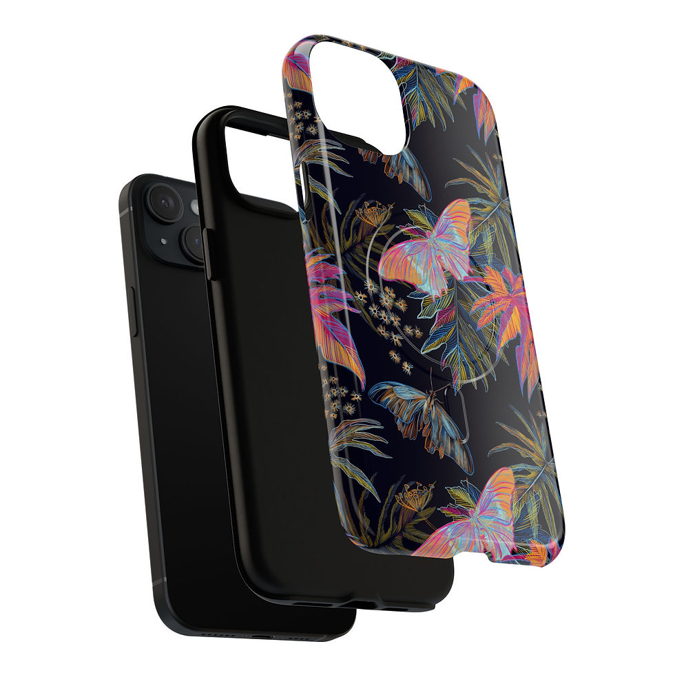 Thumbnail: Phone Case — Iridescent Butterfly Floral Tough Magnetic Case
