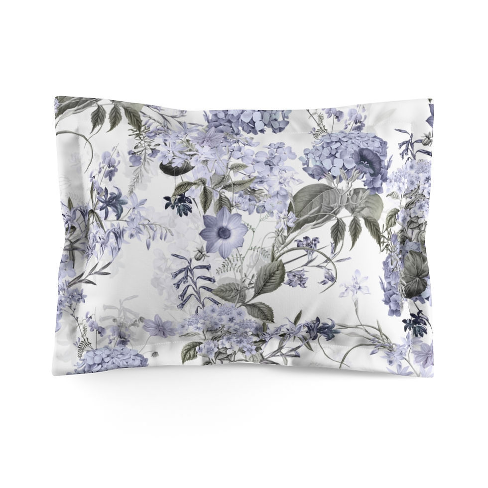 Thumbnail: Lavender Hydrangea Microfiber Pillow Sham