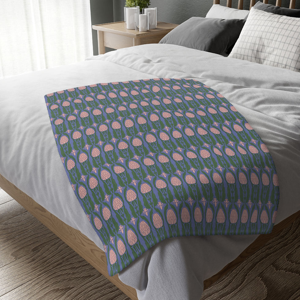Thumbnail: Botanical Bliss Velveteen Microfiber Blanket 
