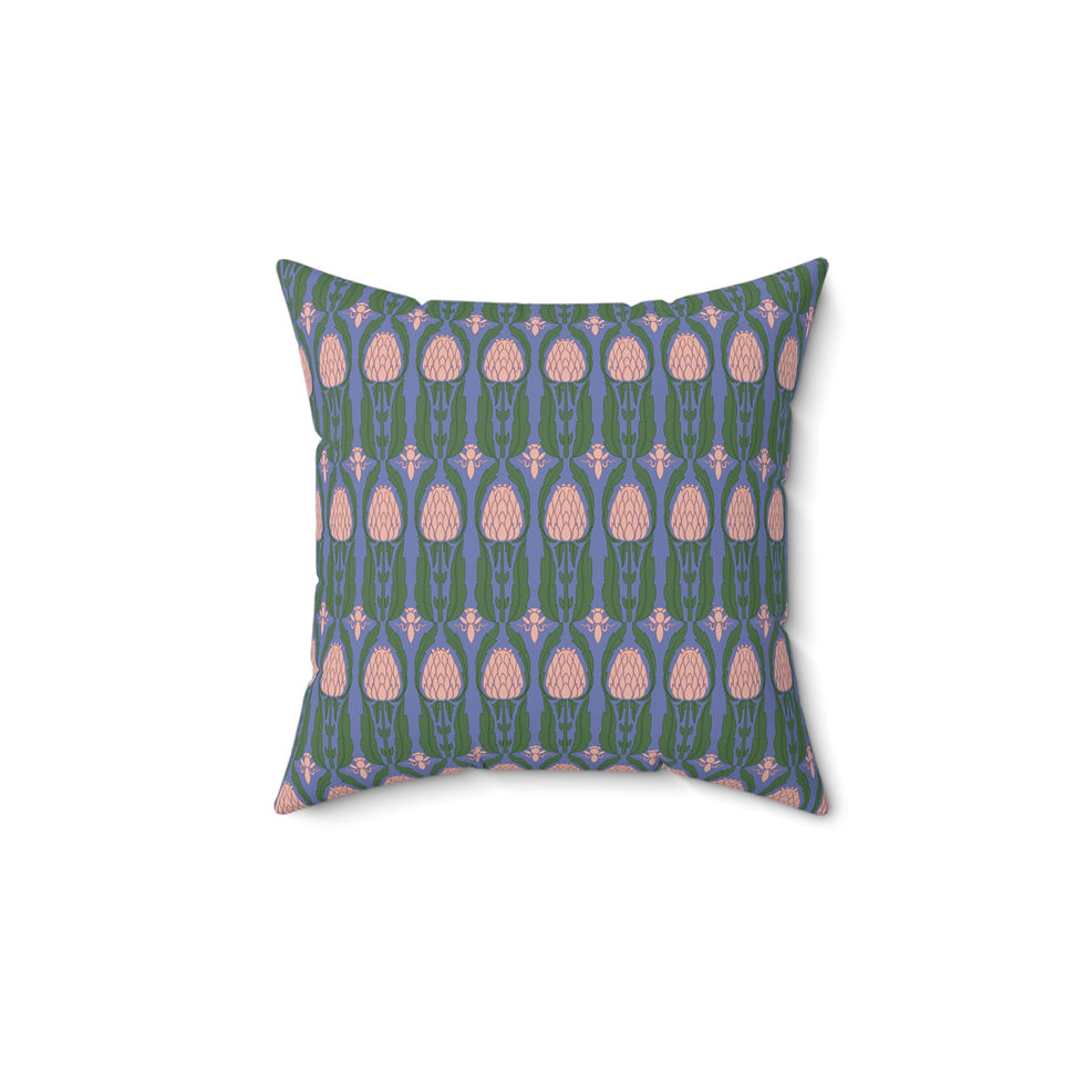 Thumbnail: Botanical Faux Suede Square Pillow | Cozy Floral Home Decor