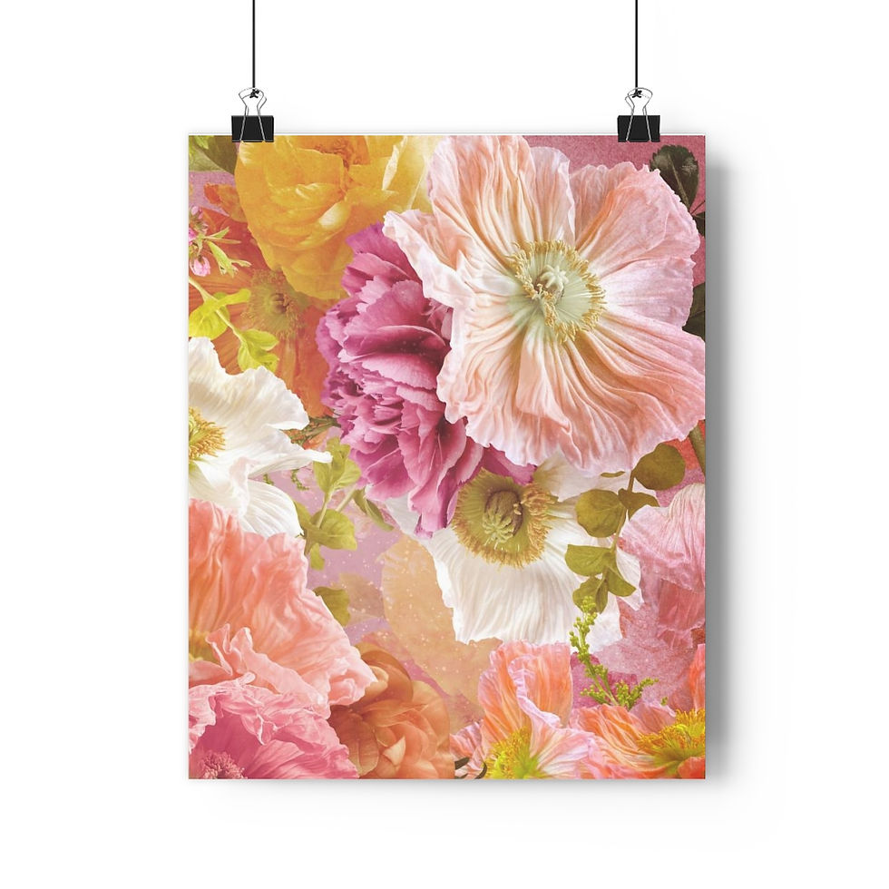 Thumbnail: Bright Poppies Watercolors Giclée Art Print 