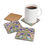 Thumbnail: Floral Bird Cork Coaster Set - Nature-Inspired Home Decor
