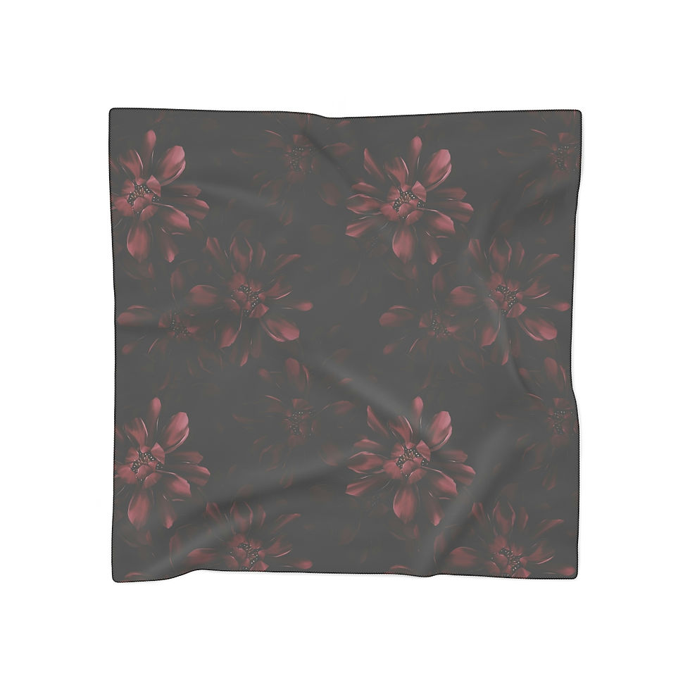 Thumbnail: Botanical Oasis (Red) Poly Scarf