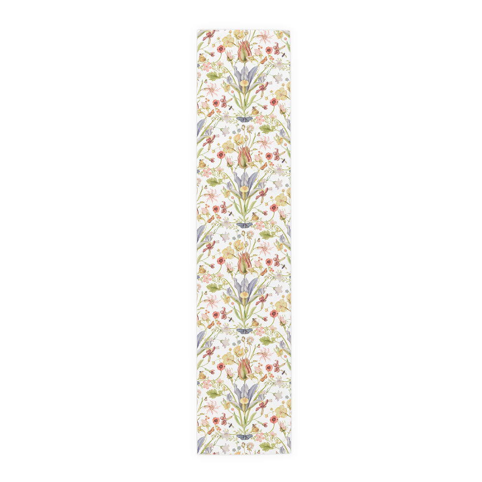 Thumbnail: Floral Table Runner, Elegant  Table Décor