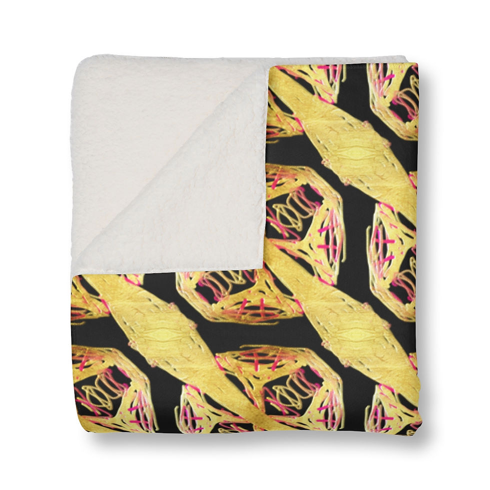 Thumbnail: Design 19B Exotic  Blue  Sherpa Blanket