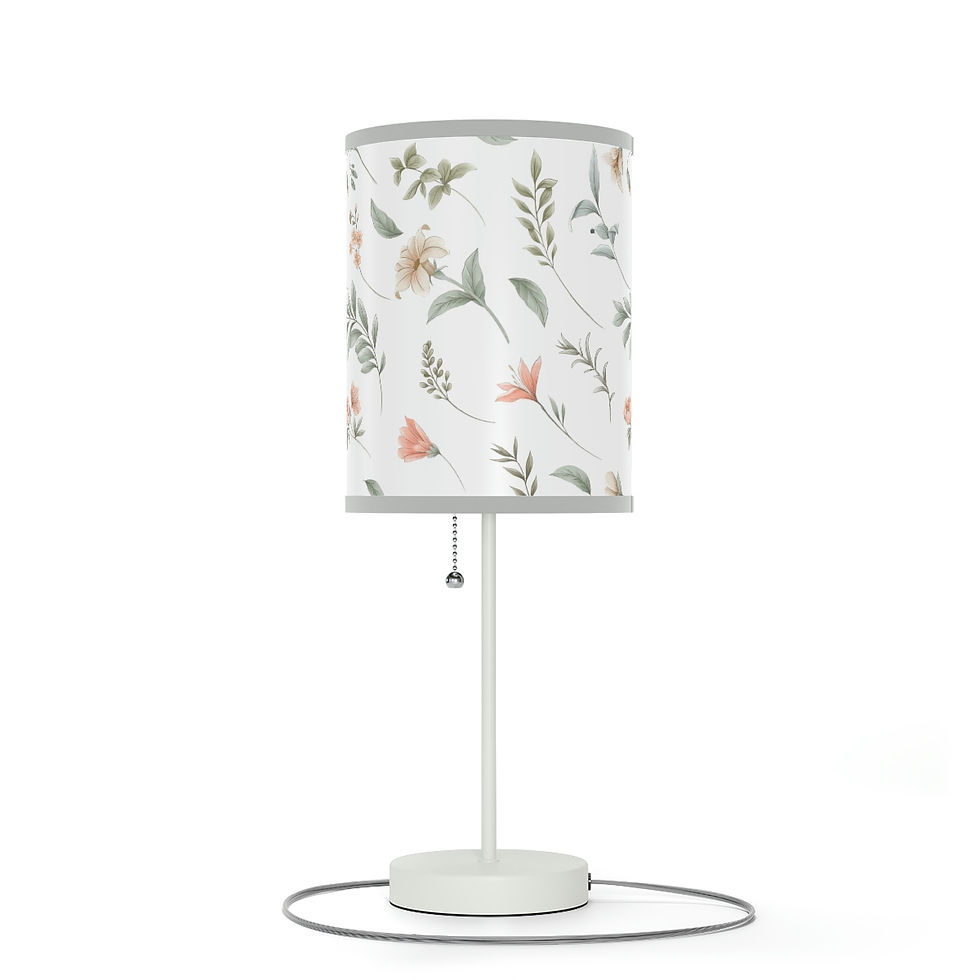 Thumbnail: Delicate Floral Lamp on a Stand, US|CA plug