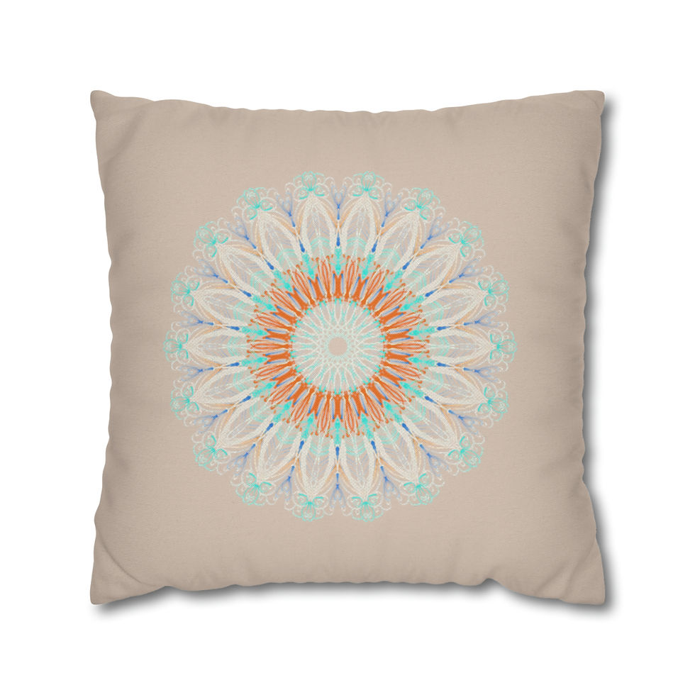 Thumbnail: 33b Tan Spun Polyester Square Pillow Case