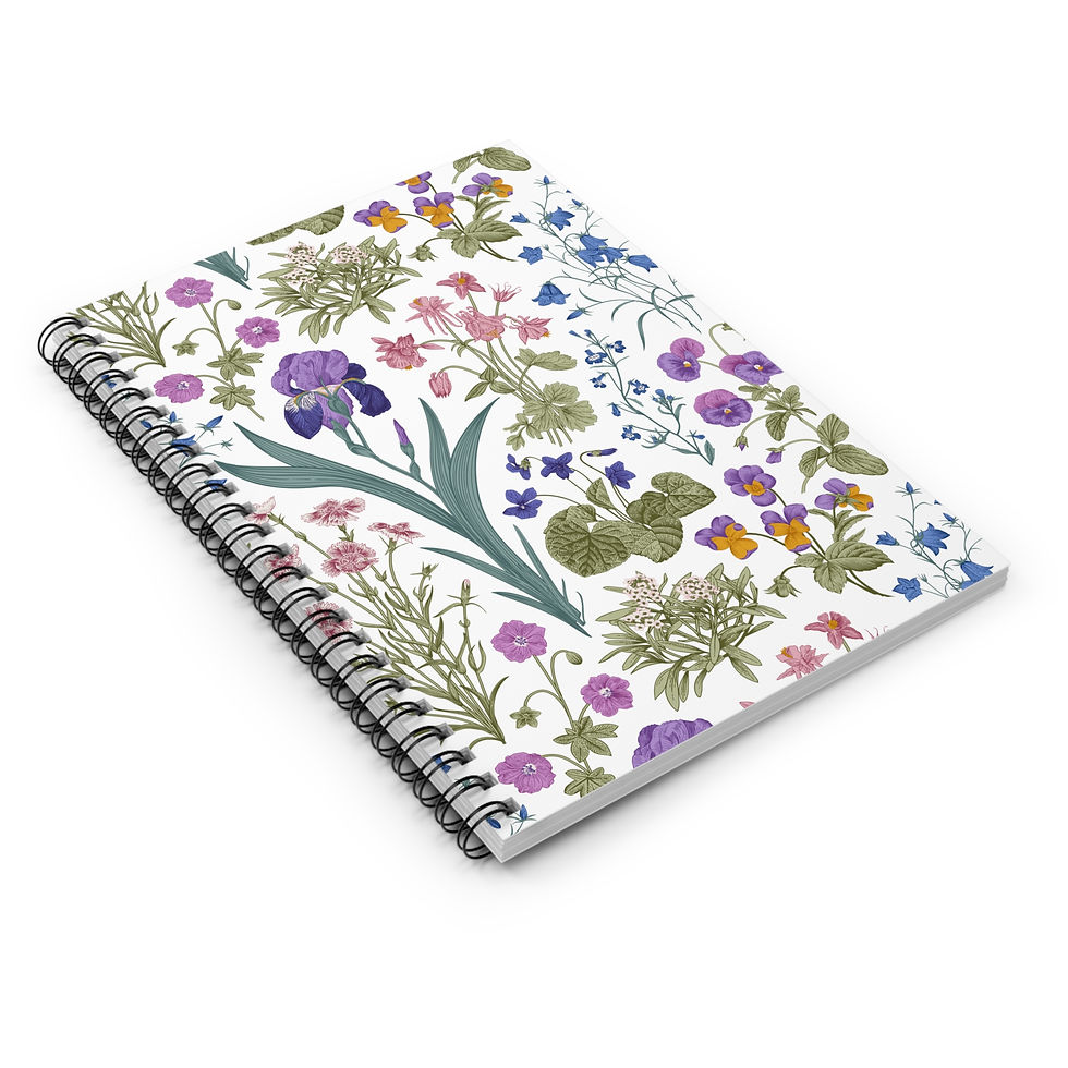 Thumbnail: Floral Wildflower Spiral Notebook — Ruled Journal for Notes & Gardeners