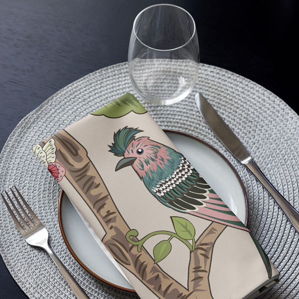 Thumbnail: Fleur de Jardin Cloth napkin set