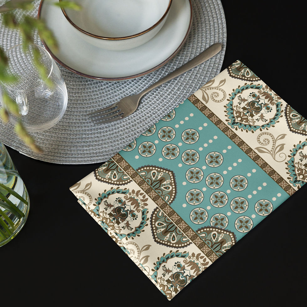 Thumbnail: Ethnic Detail Cloth napkin set