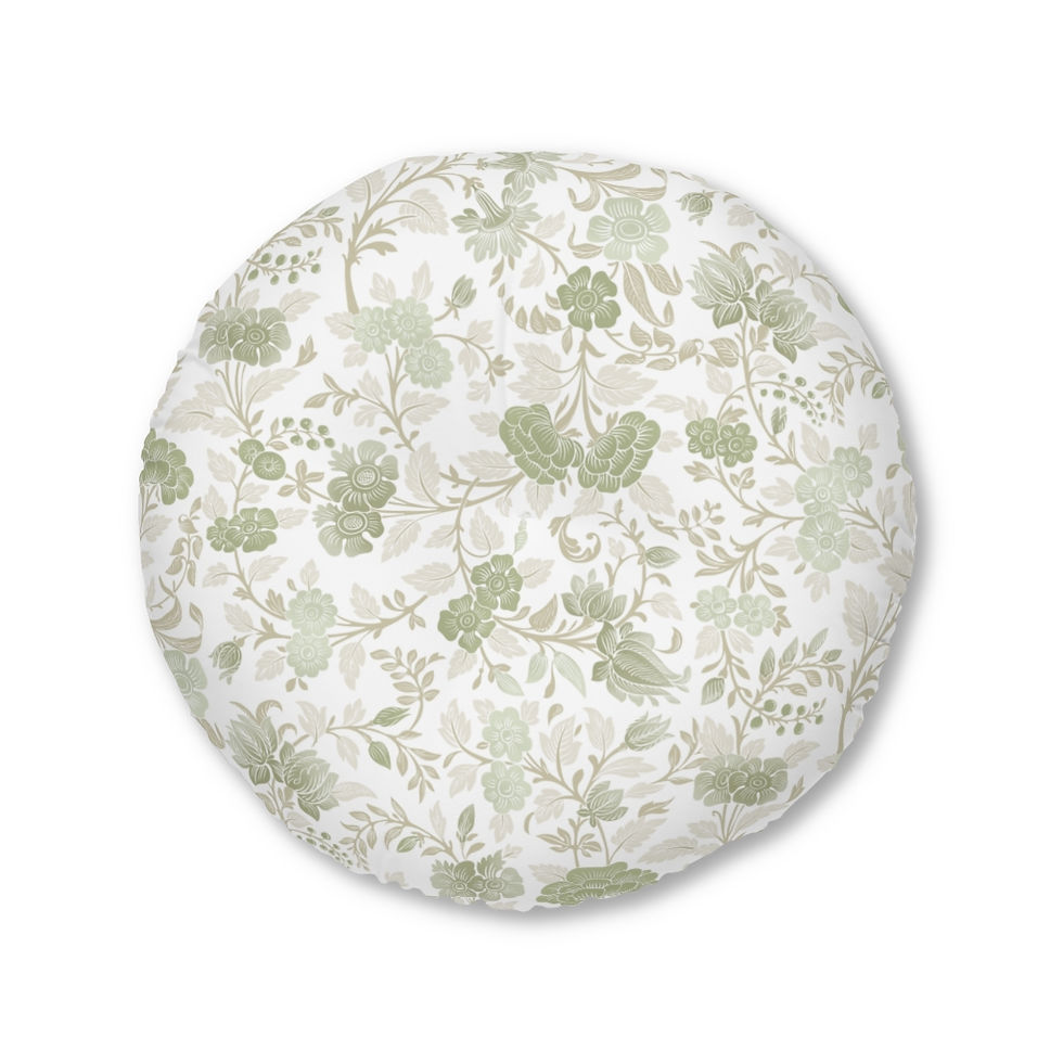 Thumbnail: GÖSOMAR Tufted Floor Pillow, Round