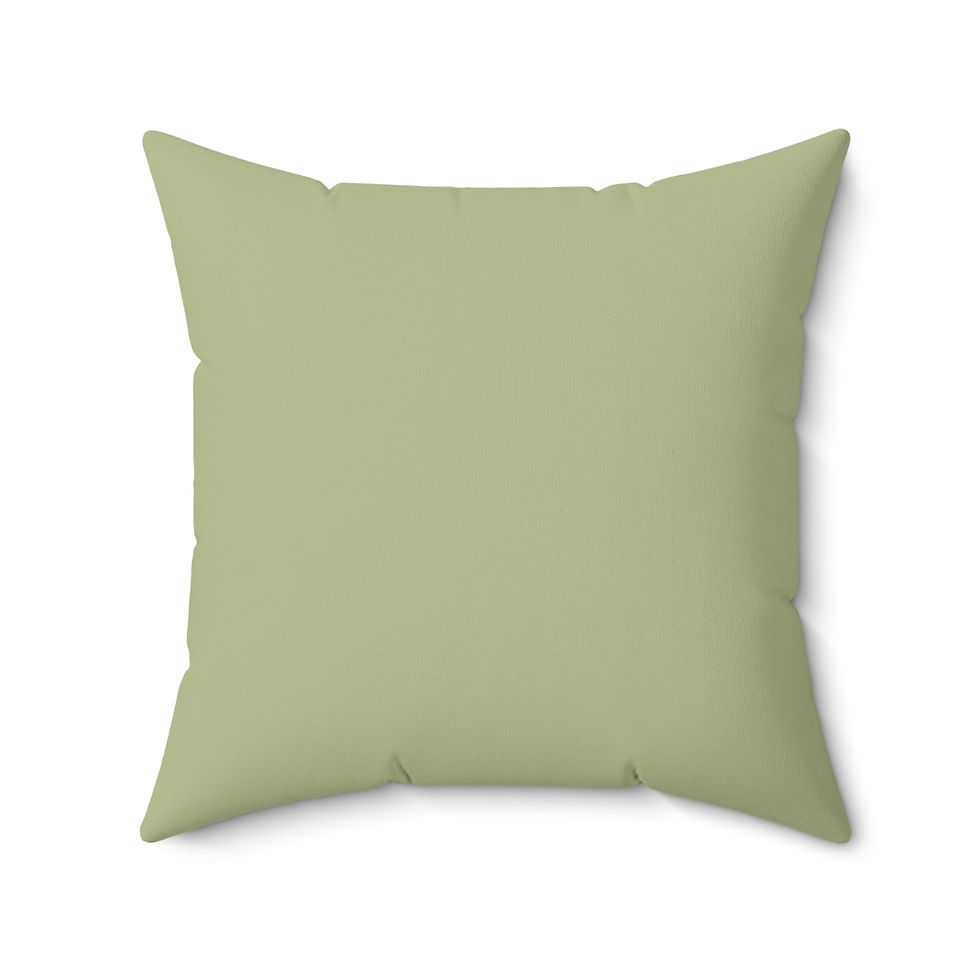 Thumbnail: Classic Floral Olive Spun Polyester Square Pillow