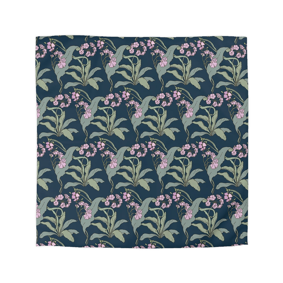 Thumbnail: Springtime Lilacs Microfiber Duvet Cover