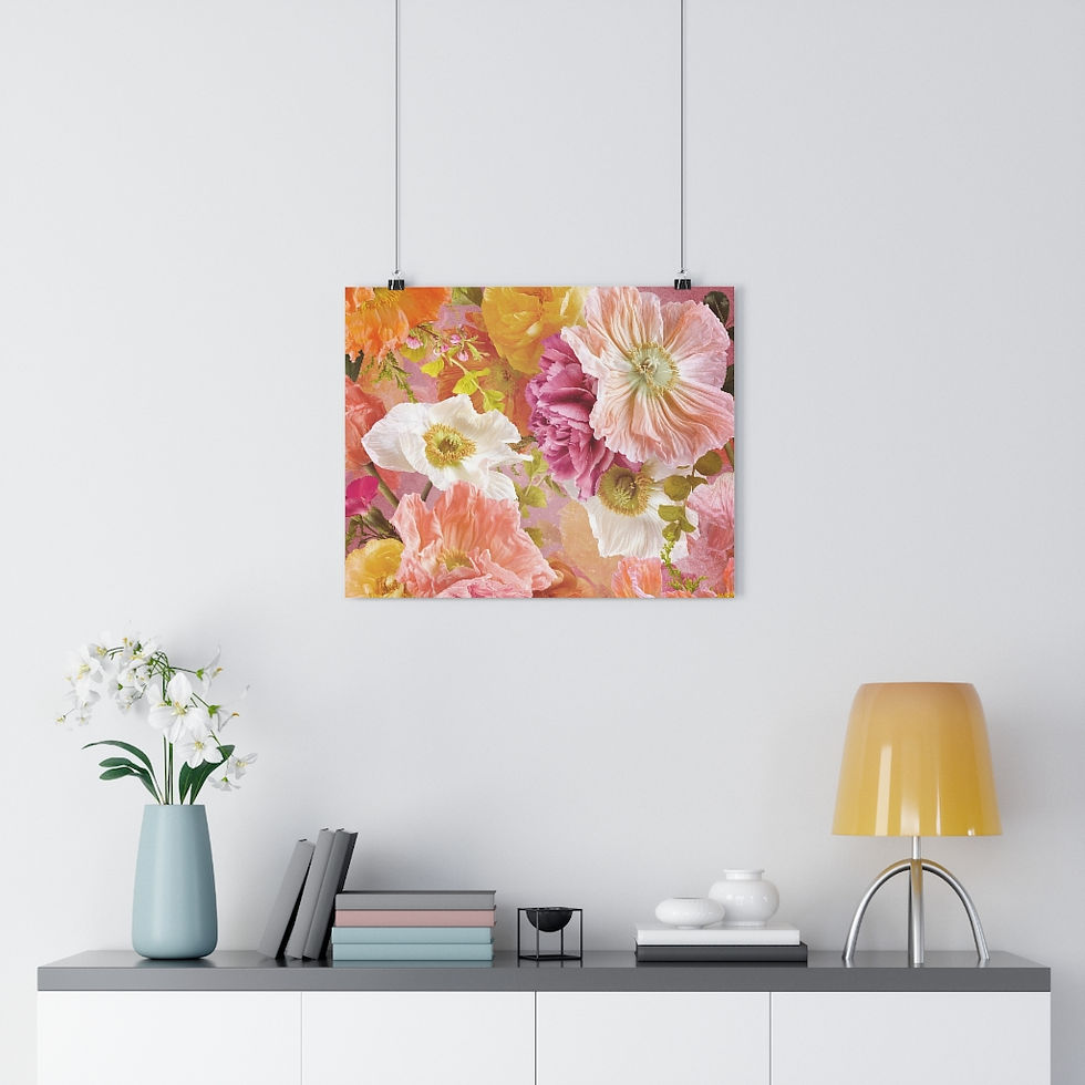 Thumbnail: Bright Poppies Watercolors Giclée Art Print 