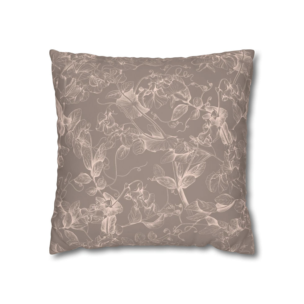 Thumbnail: Lillies Oatmeal Spun Polyester Pillowcase