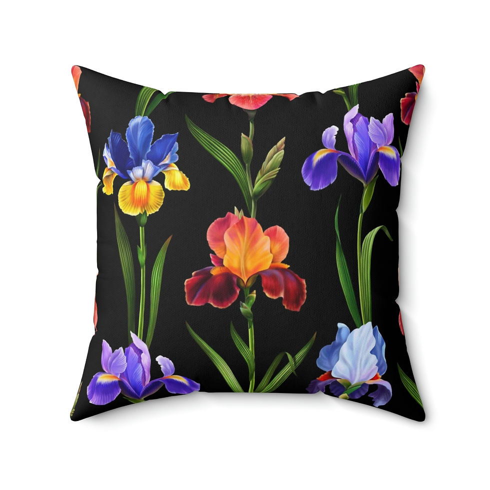 Thumbnail: Royal (Blk) Spun Polyester Square Pillow