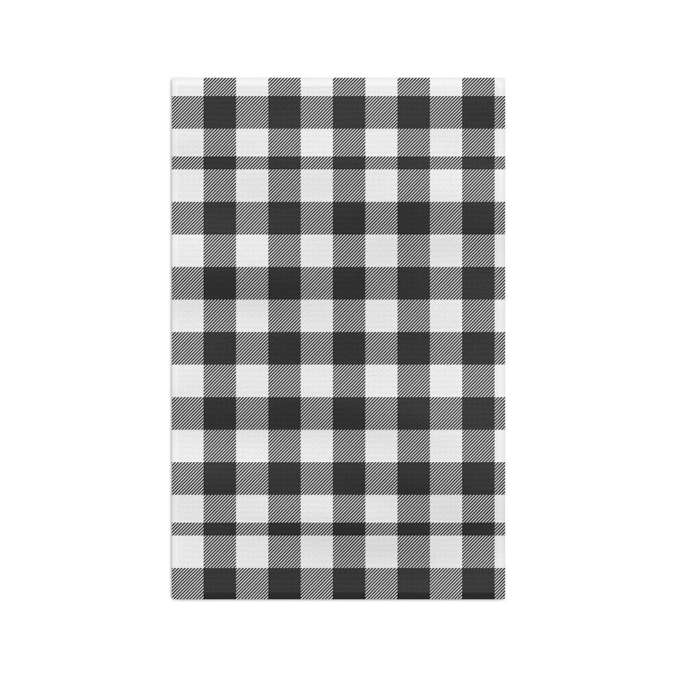 Thumbnail: Black Plaid Soft Tea Towel