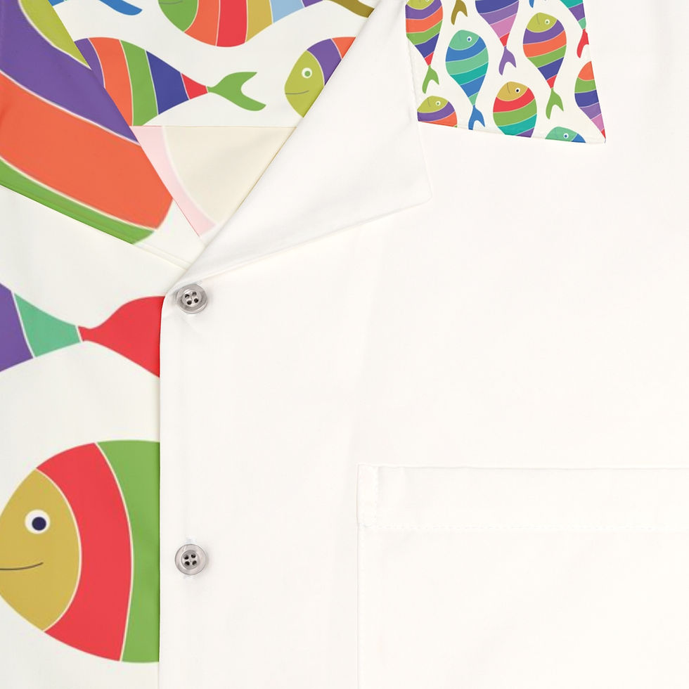 Thumbnail: Fishes Men's Hawaiian Shirt (AOP)