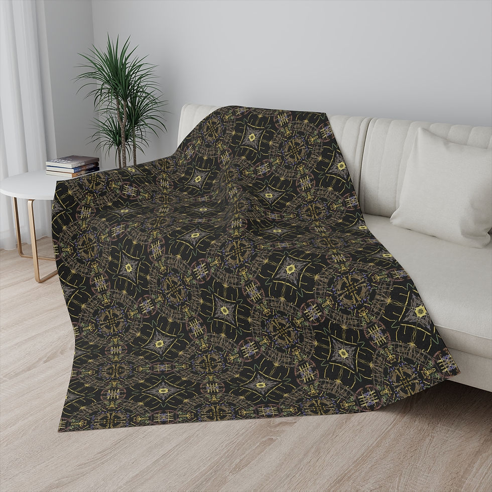 Thumbnail: Design 23 Exotic  Blue  Sherpa Blanket