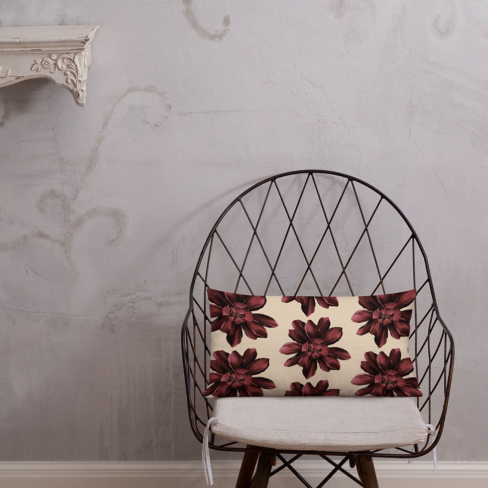 Thumbnail: Early Spring Red (Ivory) Reversible Premium Pillow