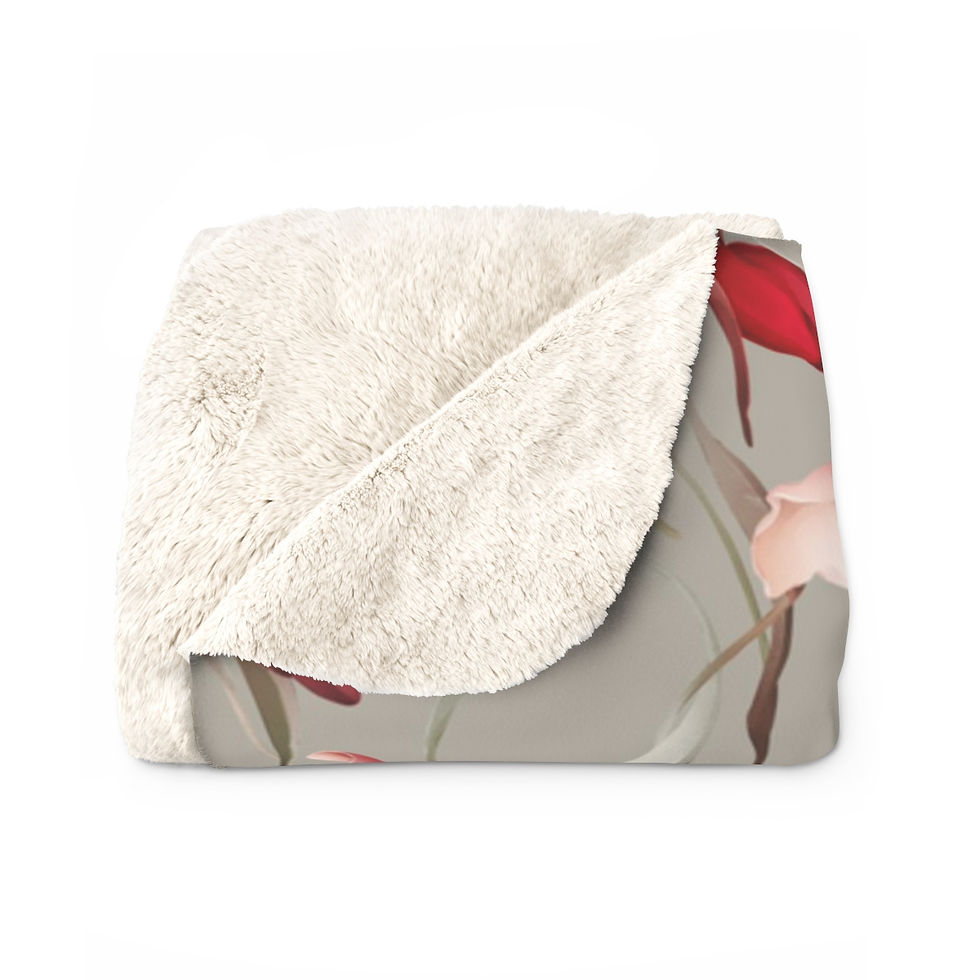 Thumbnail: Sulė Tulip Tan Sherpa Fleece Blanket