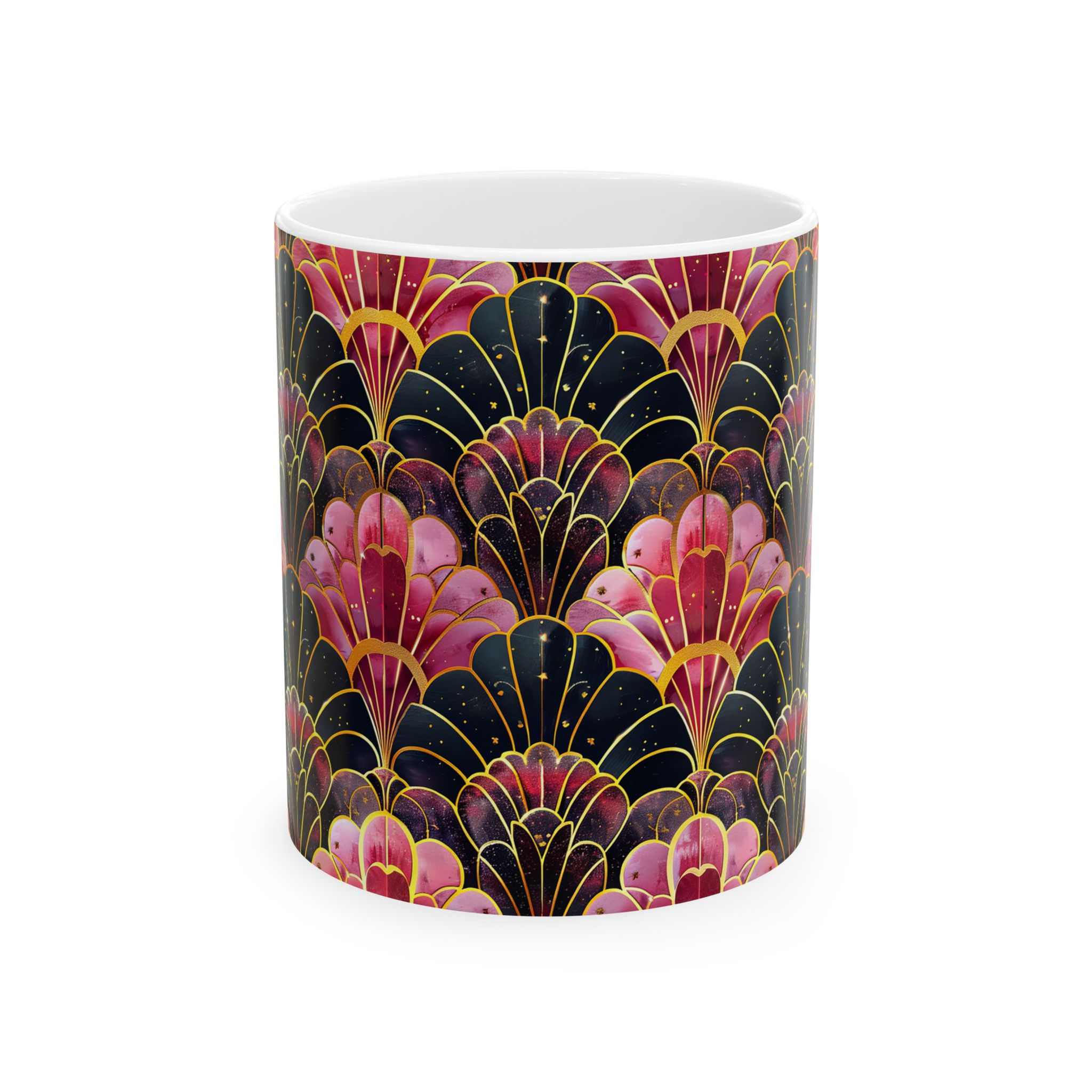 Art Deco Floral Ceramic Mug - 11oz & 15oz